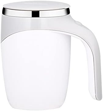 Electric Stirring Coffee Mug, Self Stirring Mug Rotating Home Office Travel Mixing Cup, Funny Electric Stainless Steel Self Mixing Coffee Tumbler, Suitable For Coffee, Milk, Cocoa(White)