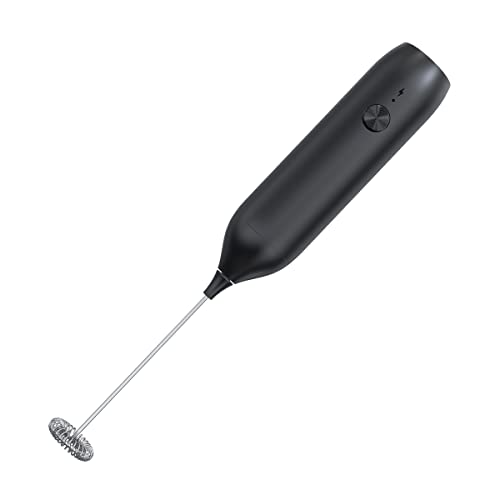 Milk Frother Handheld, ESCLAP Rechargeable Frother For Coffee, Electric Whisk Drink Mixer Handheld For Cappuccino, Frappe, Matcha, Hot Chocolate