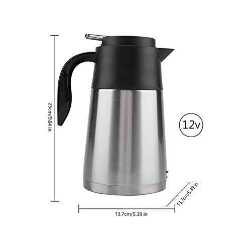 Car Kettle Boiler, 1300ml 12V /24V Hot Water Kettle, Portable Car Electric Kettle, Electric Teapot Fast Boiling For Water Tea Coffee Milk (12V Car)