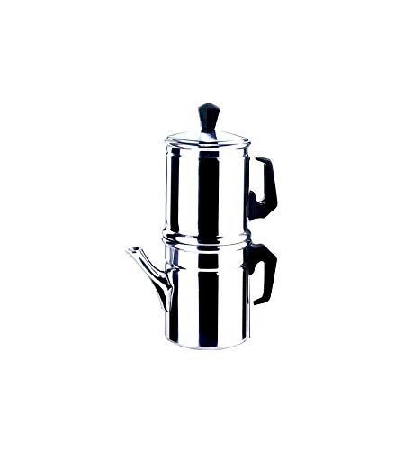 Napoletana Aluminium Coffee Maker, Silver, 9 Cup
