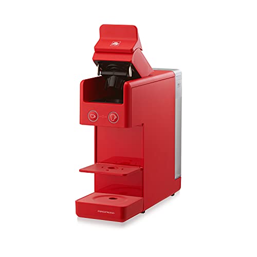 Illy Y3.3 Single Serve Espresso And Coffee Capsule Machine, 12.20x3.9x10.40 (Red)