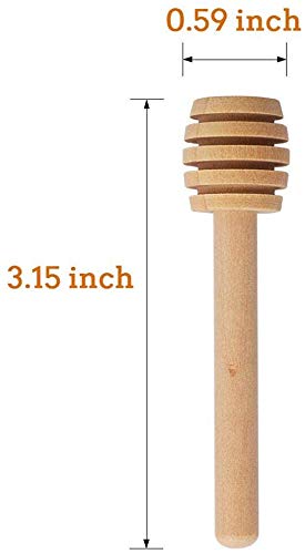 Wood Honey Dipper Sticks - Searea 100Pcs 3Inch Wooden Honey Dipper Stick Wooden Syrup Dippers Honeycomb Sticks Perfect For Drizzling Honey,Maple Syrup,Chocolate, Caramel,Honey Spoons