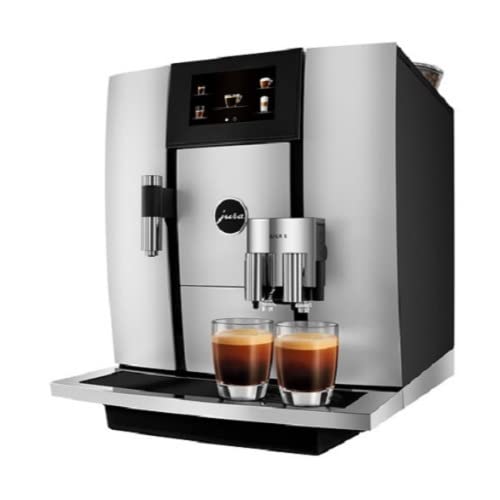 Jura Giga 6 Automatic Coffee Machine With P.E.P. (Silver) With 2 Cup And Saucer Sets, Filter, Large And Small Canisters Bundle (6 Items)