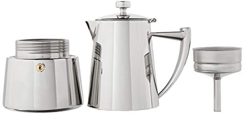 Roma 6-cup Stainless Steel Stovetop Moka Espresso Maker