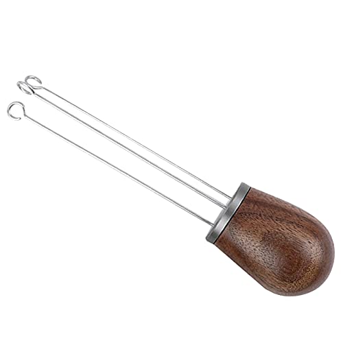 Needle Type Coffee Powder Distributor, Wood Handle 304 Stainless Steel Coffee Stirrer Tool Multiple Color Option 03 Type Home Distribution