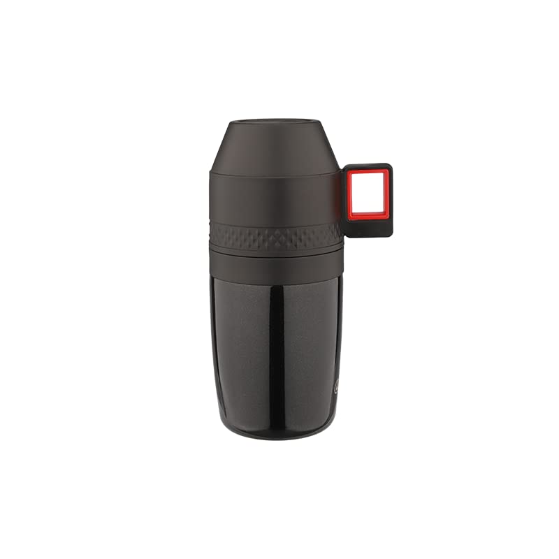 Anual Coffee Grinder With A Built-in HOT BREW Stainless-steel Filter, And TWO Cups - All In One Innovative Product | Durable & Great For Travelers