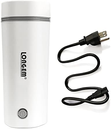 Portable Travel Electric Kettle For Home 110V Mini Electric Heating Cup Fast Boil Hot Water Boiler Stainless Steel Bottle Anti-Spill Leak Proof Auto Shut-Off Making Tea Coffee