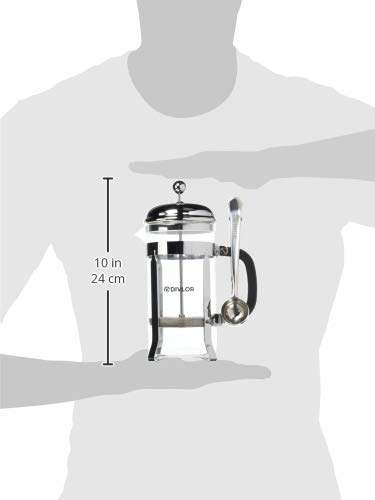 French Press Coffee Maker - 34 Ounce, 8 Cups, Clip Spoon And 2 Bonus Filter Included By Divlor