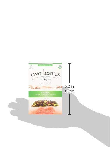 Wo Leaves And A Bud Organic Detox Herbal Tea Bags, Naturally Caffeine Free, Whole Leaf Herbal Tea For Recovery In Sachets, 15 Count (Pack Of 6)