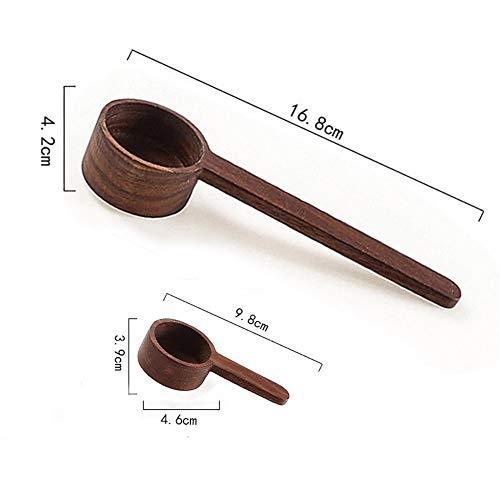 Offee Spoons, Wooden Tablespoon Scoop, CISHNOU Wooden Coffee Ground Spoon, Measuring For Ground Beans Or Tea, Soup Cooking Mixing Stirrer Kitchen Tools Utensils, 1 Wooden Tea Scoop(3.86 Inches)