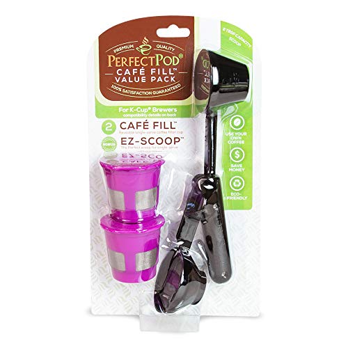 Afe Fill Value Pack By Perfect Pod - Reusable K Cup Coffee Pod Filters & Coffee Scoop, Compatible With Keurig K-Duo, K-Mini, 1.0, 2.0, K-Series And Select Single Cup Coffee Makers