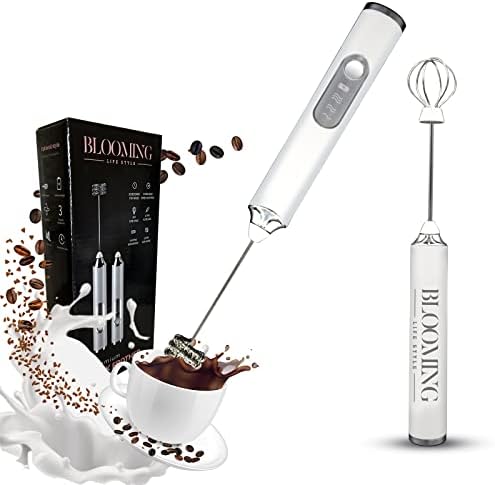 Powerful Milk Frother For Coffee With Upgraded Titanium Motor - Handheld Frother Electric Whisk, Milk Foamer, Mini Mixer And Coffee Blender Frother For Latte, Matcha, No Stand