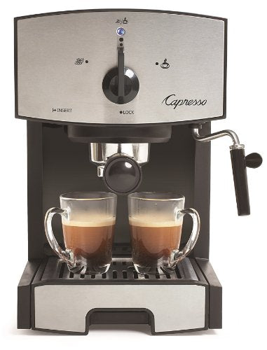 Capresso 117.05 Stainless Steel Pump Espresso And Cappuccino Machine EC50, Black/Stainless
