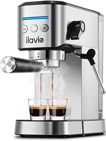 Espresso Machine, 20Bar Pump Espresso Coffee Machine With Steamer, Stainless Steel Cappuccino Latte Maker Easy To Use For Home Barista, 1350W