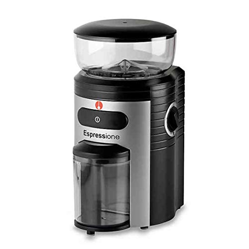 Professional Conical Burr Coffee Grinder, Black/Silver