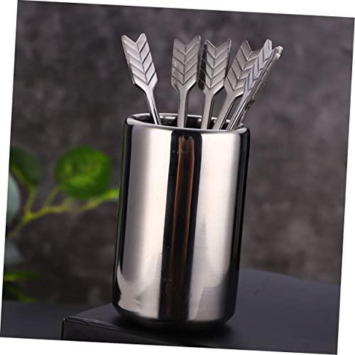 1 Set Concentrated Coffee Mini Coffee Glass Stir Sticks Ice Tea Spoon Salad Forks Condiment Spoon Coffee Stirrer Holder Stir Sticks For Cocktails Stainless Steel Coffee Stir Sticks
