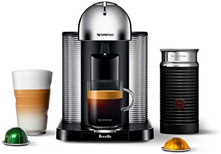 Nespresso Vertuo Coffee And Espresso Maker By Breville Aeroccino, Chrome
