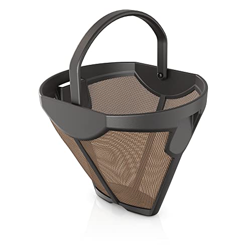 Ninja 134KKW300 Coffee Permanent Filter For CFP Dual Brew Models, Gold Tone Filter, Black 4.82'' X 4.17'' X 3.93''
