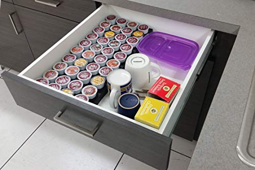 Foam Fits K-Pods In Drawer Organizer. Fits Keurig Coffee Pods - Fits Most Drawer Sizes