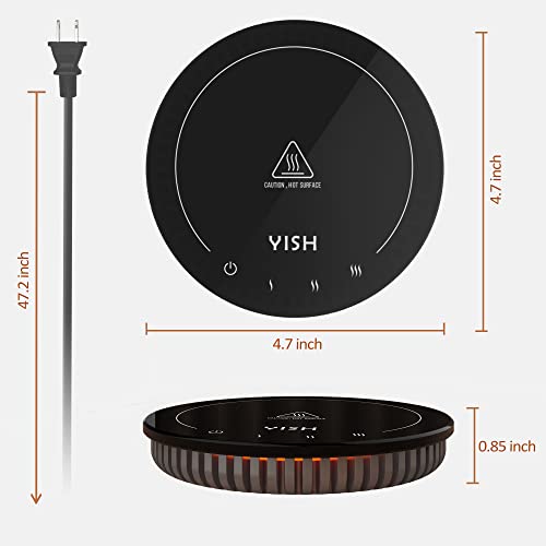 Candle Warmer Plate: YISH Candle Wax Warmer With 3 Temperature Setting, Coffee Mug Warmer For Desk With Auto Shut Off, Electric Coffee Cup Warmer Beverage Warmer