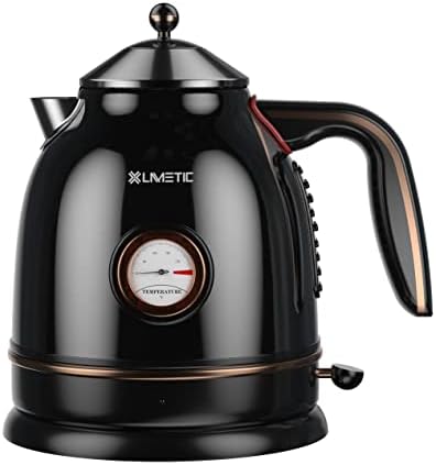 Lectric Tea Kettle, 1.7L Hot Water Boiler With Thermometer, 1800W Heater Kettles With LED Light, Fast Boiling, Auto Shut Off Kettle For Coffee