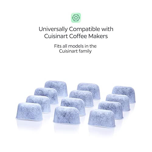 12 Water Filters For Cuisinart Coffee Makers - Fits All Cuisinart Coffee Brewers - Replacement Charcoal Water Filters For Cuisinart