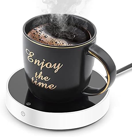 Coffee Mug Warmer And Smart Cup Warmer,Mug Warmer For Desk,Electric Beverage Warmer With 3 Temperature Settings With Auto On/Off, Auto Power-Off Protection, Candle Wax Cup Warmer Heating Plate