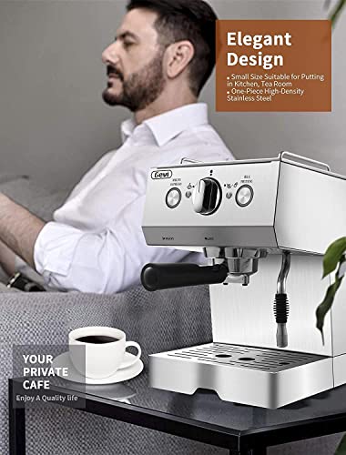 Manual Espresso Machines Espresso Machines 20 Bar Fast Heating Automatic Cappuccino Coffee Maker With Foaming Milk Frother Wand For Espresso, Latte Macchiato, 1.2L Removable Water Tank