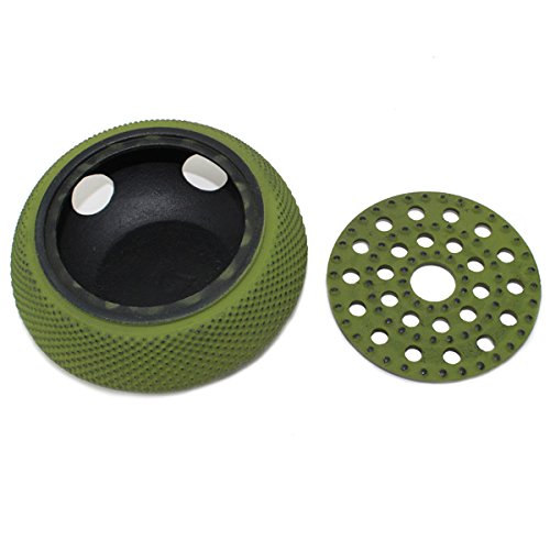 Green Hobnail Small Dot Japanese Cast Iron Tetsubin Teapot Candle Warmer(F15364-1)~ We Pay Your Sales Tax
