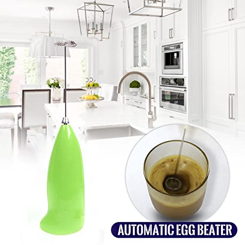 1Pcs Electric Milk Frother Handheld Foam Maker Mini Kitchen Mixer Tools Stainless Steel Battery Operated Mixer Tools Stirrer Foamer For Coffee ,Egg,Cappuccino Hot Chocolate (D, D)