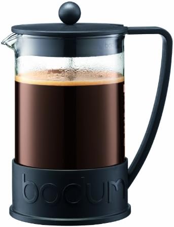 Bodum Brazil French Press Coffee Maker, 1.5 Liter, 51 Ounce, Black & BISTRO Blade Grinder, Electric Blade Coffee Grinder, Black
