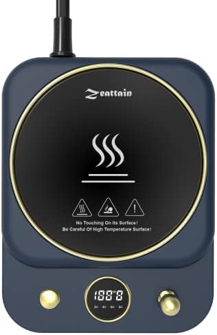Coffee Mug Warmer For Coffee And Tea Portable Electric Cup Warmer For Travel Office Desk Home Auto Shut Off 26W 4 Temperature Setting For Heating Coffee,Beverage,Milk,Tea,Hot Chocolate Warm