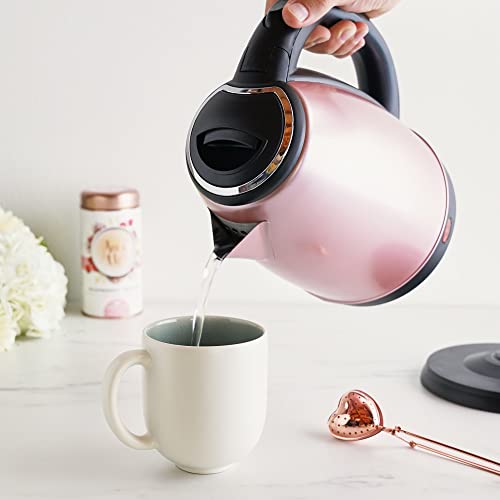 Arker Electric Tea Kettle - Cordless Kettle Stainless Steel Hot Water Boiler In Rose Gold - 56oz Set Of 1