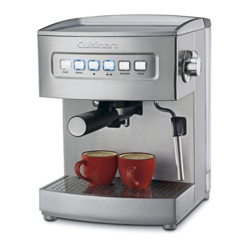 Cuisinart EM-200NP1 Programmable 15-Bar Espresso Maker Bundle With Descaling Powder, And Frothing Pitcher (3 Items)