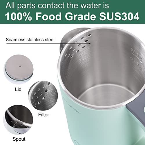 Small Electric Kettle Stainless Steel, 0.8L Portable Tea Kettle Auto Shut-off, Low Power Hot Water Kettle For Camping, Travel, Office And More