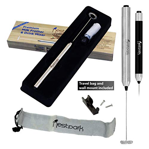 Portable Drink Mixer And Milk Frother Wand - Small Hand-Held Mini Mixer Electric Stick Blender - Bulletproof Keto Coffee Blender Rapid Emulsifier - Cordless And Battery Operated