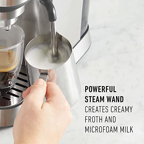 Compact Espresso Machine, Home Espresso Machine With Milk Frother, Stainless Steel