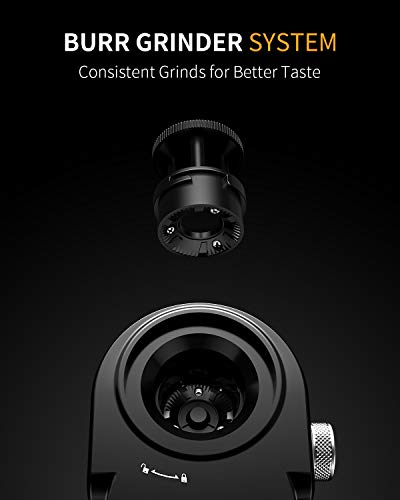 Electric Burr Coffee Grinder 2.0, Adjustable Burr Mill With 16 Precise Grind Setting For 2-14 Cup, Black