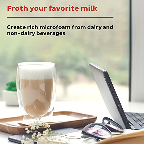 Milk Frother, 4-in-1 Electric Milk Steamer, 10oz/295ml Automatic Hot And Cold Foam Maker And Milk Warmer For Latte, Cappuccinos, Macchiato, From The Makers Of Instant Pot 500W, Black