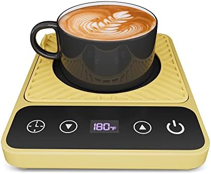 Cup & Mug Coffee Warmer For Desk, Electric Beverage & Candle Warmer With Auto Off, Smart Kitchen Gadget For Heating Coffee, Hot Chocolate, Tea, And Milk (Cup Excluded, Black)