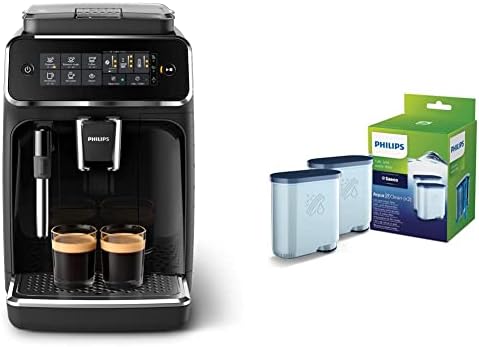 Hilips 3200 Series Fully Automatic Espresso Machine W/Milk Frother, Black, EP3221/44 With Philips Saeco AquaClean Filter Single Unit, CA6903/10