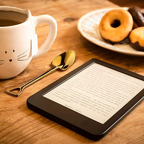 8 Pieces Shovel Spoon Fork Shovel Coffee Spoon Shovel Handle Dessert Spoon Ice Cream Spoon Shovel Shape Fork (Gold)