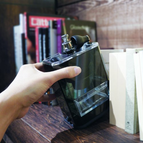 Hario Acrylic Ceramic Manual Coffee Grinder, Clear