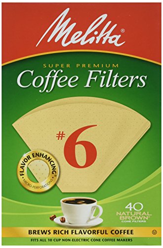 Melitta Cone Coffee Filters Number 6 40 Count (Pack Of 2)
