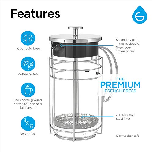 MADRID French Press Coffee And Tea Maker 1500 Ml (51 Fl Oz)
