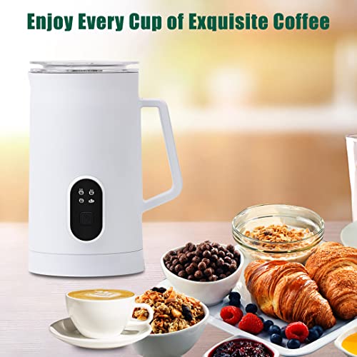Electric Milk Frother, Automatic Hot Or Normal Temperature Milk Foam Function,4-in-1 Functionality For Latte Coffee Hot Chocolates Cappuccino