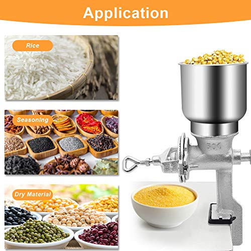Nd Grain Mill, Nut Grinder Hand Crank, Manual Grain Grinder, Tall Cast Manual Iron Mill Grinder Hand Crank For Grains Oats Corn Wheat Coffee Nuts Malt