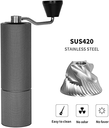 Chestnut C2 MAX Manual Coffee Grinder, Burr Coffee Grinder,Capacity 30g With CNC Stainless Steel Conical Burr,Black