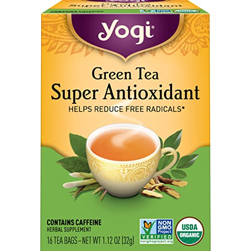 Tea - Green Tea Super Antioxidant (4 Pack) - Supports Overall Health With Licorice Root, Lemongrass, And Jasmine - Contains Caffeine - 64 Organic Green Tea Bags