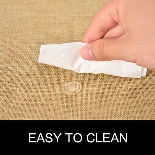 ETTORLER Coffee Mat, Waterproof Coffee Bar Mat Imitation Linen Surface (24x16x0.12IN) Thickened Upgrade DIATOM MUD Bottom Coffee Maker Mat Leak-Proof Coffee Mat For Countertops Table Espresso Machine